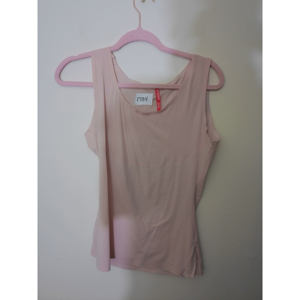 Spanx Shapewear Tank Women XL Pink Trust Your Thinstincts Seamless Compression